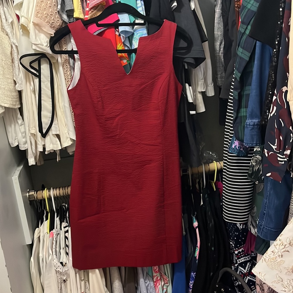 Cranberry seersucker dress - Picture 2 of 7